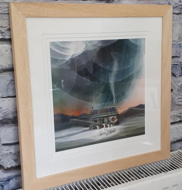 bare face frame with limited edition print