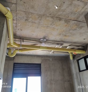 tuberia colgante PVC