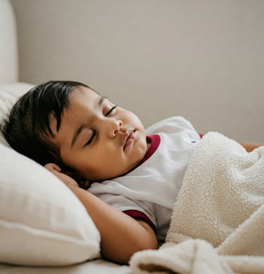 kid having nap peacefully