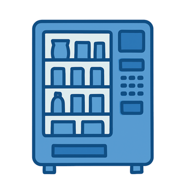 Vending machine logo used as a bullet point