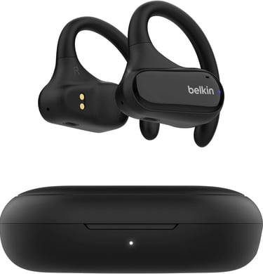 Belkin SoundForm ClearFit Auriculares Inalámbricos Deportivos Open-Ear, Resistencia IPX5, Negros
