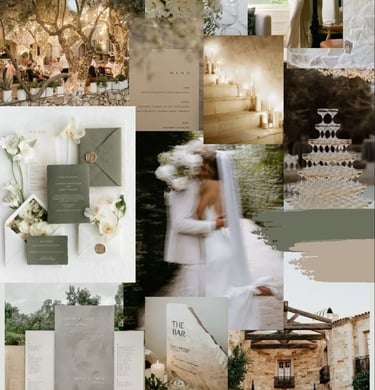 mood board de mariage grace a la wedding designer promesses avec inspiration decoration robe fleur