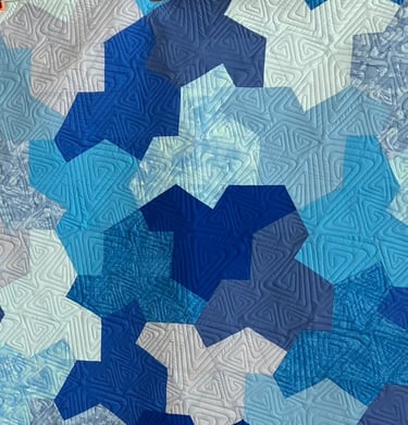 Shirt Puzzle Quilt in Blue