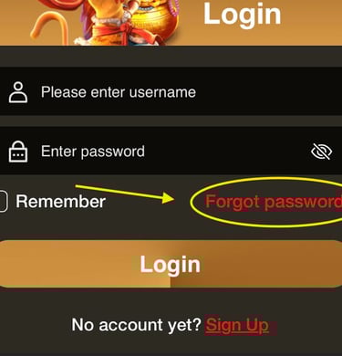 forgot password sample