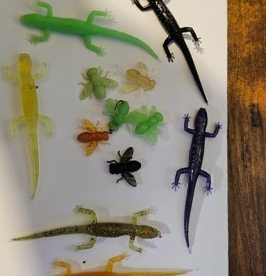 3" Salamanders and .50" Flys