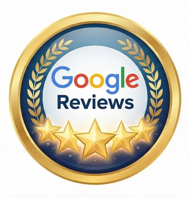 Insigne d'or Google Reviews 5 étoiles : La preuve de qualité du service Ramonage Direct à Nantes