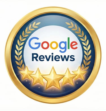 Insigne d'or Google Reviews 5 étoiles : La preuve de qualité du service Ramonage Direct à Sautron