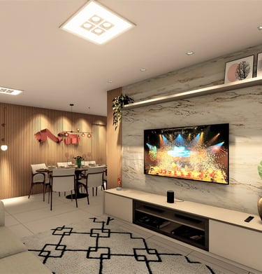 Projeto de Interiores de apartamento padrão em São Paulo