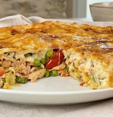 Come fare la torta salata di pollo e verdure