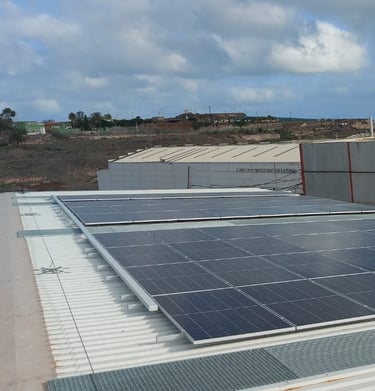 a solar paneled roof with solar panels installed on a roof