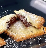Puff pastry Gluten free cookies with chocolate cream