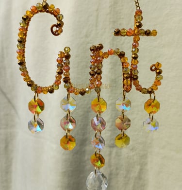 A gold sunshine inspired catcher. I was thinking of somewhere like ancient Greece