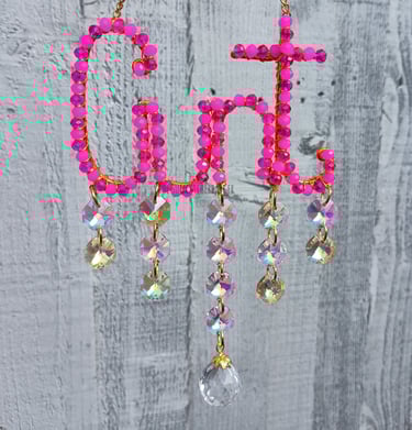 The hot pink cunt suncatcher