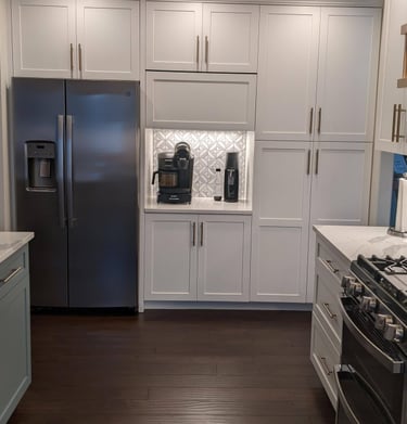 new kitchen with an espresso bar