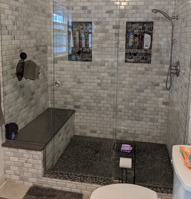 new walk in custom shower