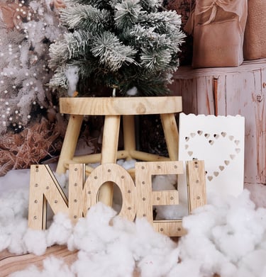 Photo noel avec sapin blanc
