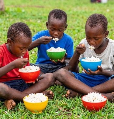 A lively outdoor event with diverse people sharing stories and laughter.