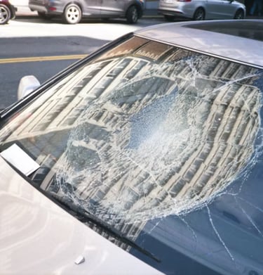 Accident of Front Windshield  