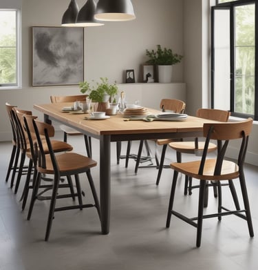 Custom wooden shelving unit with a mix of white and natural wood tones against a textured wall.