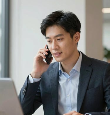 A woman attentively listening during a professional consultation with a client.