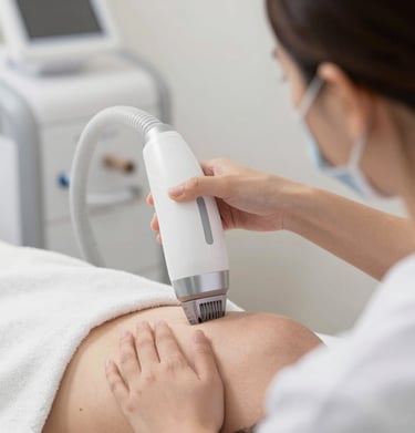 Close-up of a professional administering Botox with precision and care in a luxurious setting.