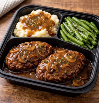 Salisbury Steak Mashed Potatoes Green Beans