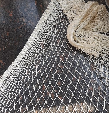 Team from Arjilli Enterprises inspecting the completed pigeon net installation inside a busy warehou