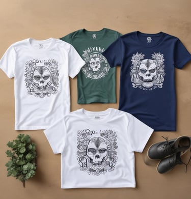 Detail of screen printing process creating a personalized design.