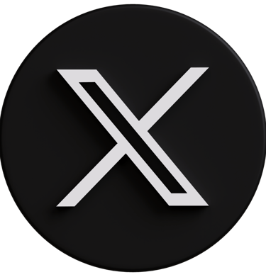 a black and white icon of a letter x