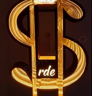 Backlit LED sign board for branding