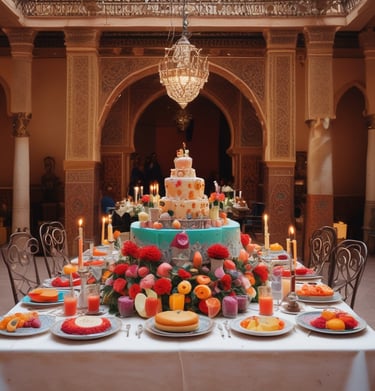 A picturesque villa is nestled on a lush hillside, surrounded by verdant gardens and sculpted trees. The elegant building features cream-colored walls and a red-tiled roof, sitting beside a tranquil body of water. The background reveals a mountainous landscape with scattered houses, emphasizing the secluded and serene location.
