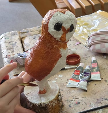 paukčiu diena, integruota biologios pamoka, paukščio skulptūra