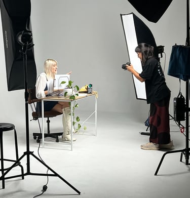 studio sets and lighting options