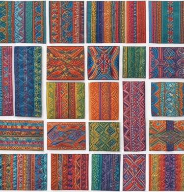 A mannequin displays a traditional South Asian saree featuring a white fabric with golden polka dots and a bold red border. The saree is adorned with intricate gold jewelry, including a necklace and a waist belt. The background appears to be a richly decorated interior with ambient lighting.