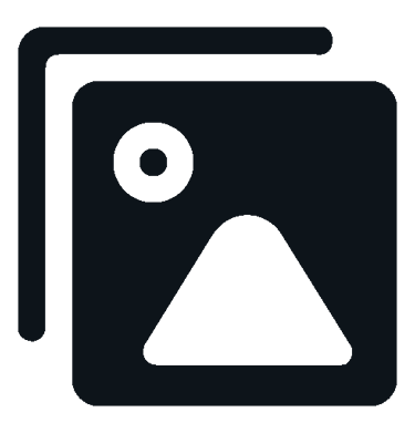 ícono de galería de fotos de servicio de impresión digital