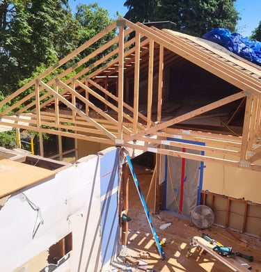 new trusses to remove load bearing walls