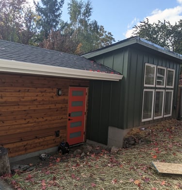 Home addition for a gym