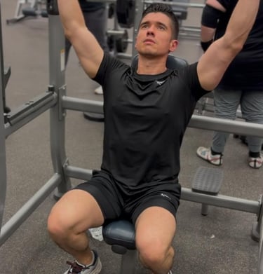 Black Men's KF compression tee and black compression shorts