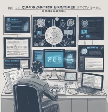 A chaotic chalkboard filled with various symbols, numbers, and text related to hacking. Words like 'HACKER', 'ATTACK', and 'UPLOAD' are prominently visible amidst a jumble of codes and cryptic symbols. The board conveys an atmosphere of mystery and complexity, reminiscent of a hacker's workspace.