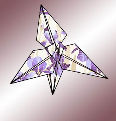 Origami di un fiore di Iris