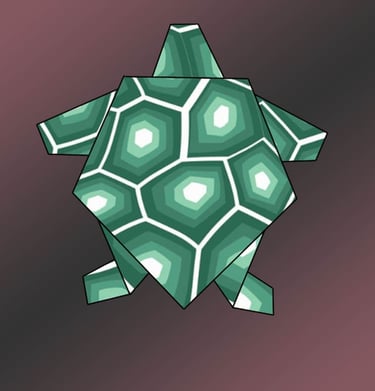 origami di una tartaruga