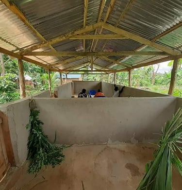 La bergerie de la Ferme Aménopé Togo