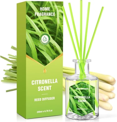a bottle of lemongrass essential oil diffuser