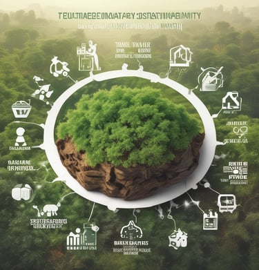 An artistic representation of ecological social responsibility initiatives.