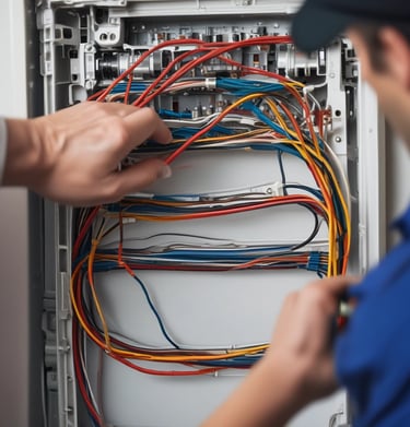 A modern home showcasing efficient electrical systems and technology.