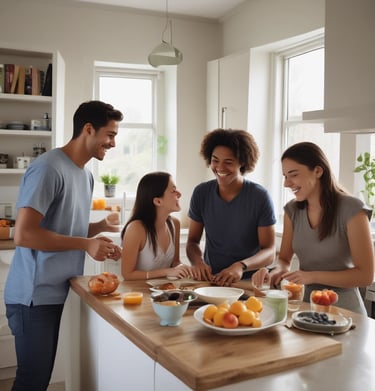 A bright kitchen with ample space for cooking.