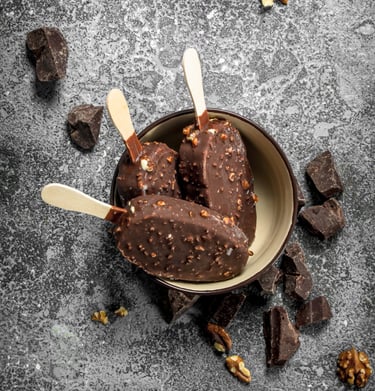 Paleta de Capuchino cubierta de chocolate