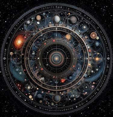 a circular clock with a clock on it