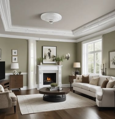 intérieur fini et décoré