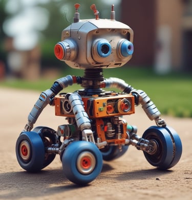 Children collaborating on a robotics project.